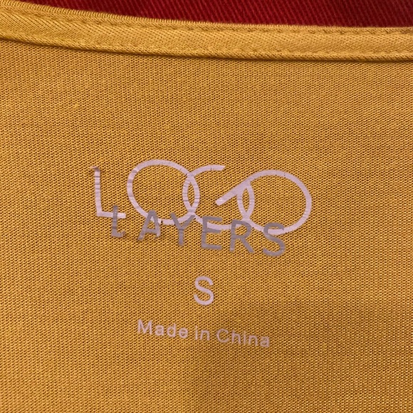 Ladies Size S LOGO  Layers Gold no n Cardigan - Picture 6 of 6